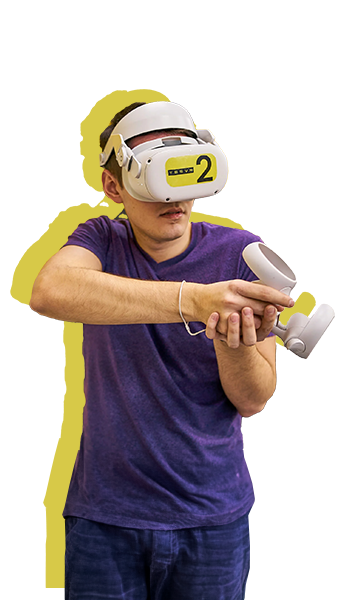 Spieler mit Gun im Anschlag